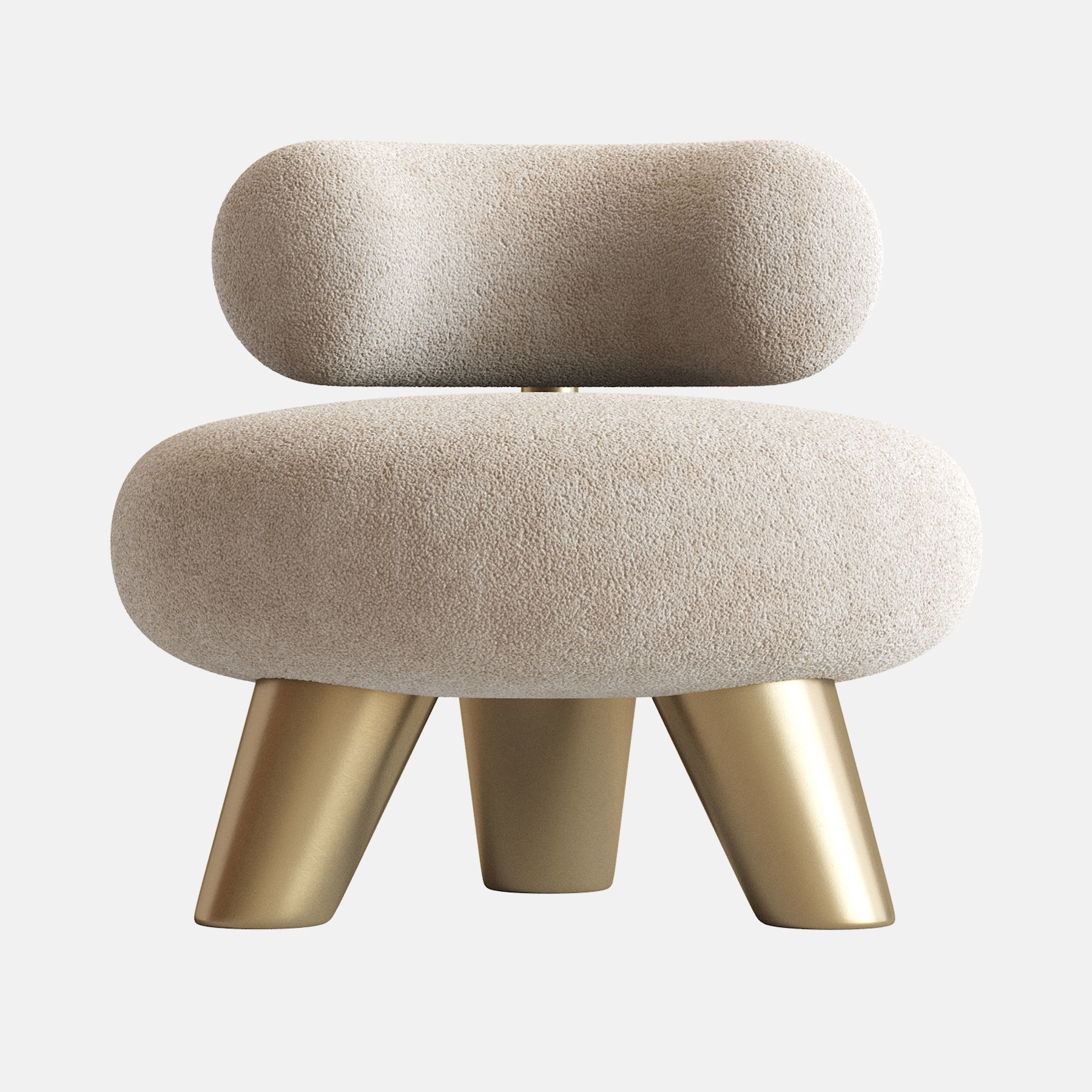 Set of 2 Cast Brass Atlas and Tomyris by Pietro Franceschini 3D model_2