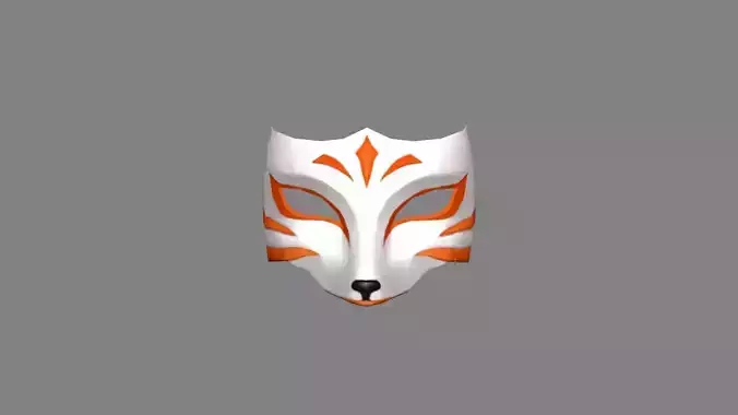 fox mask Low-poly 3D model