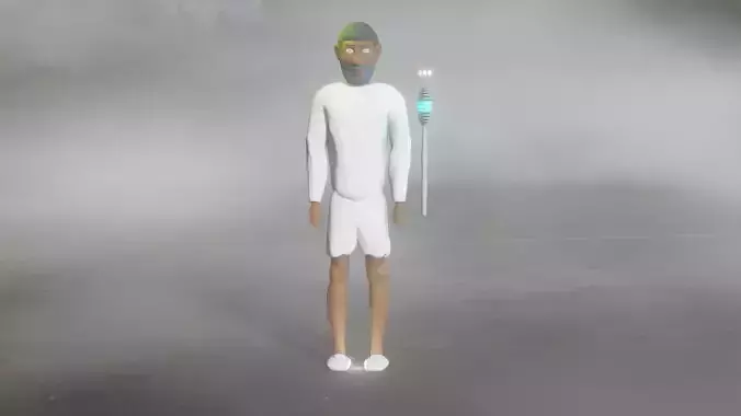 character personnage  Low-poly 3D model