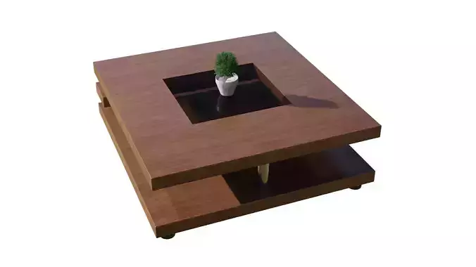 table model coffee with plant on top