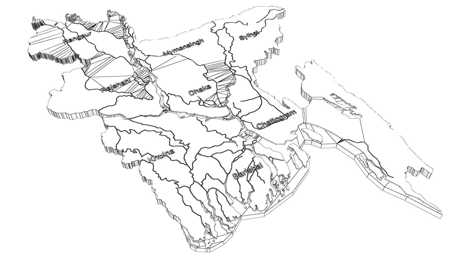 Bangladesh Map 3d Model 3D model_18