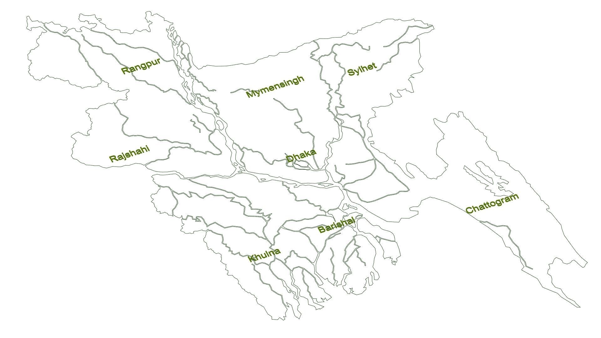 Bangladesh Map 3d Model 3D model_19