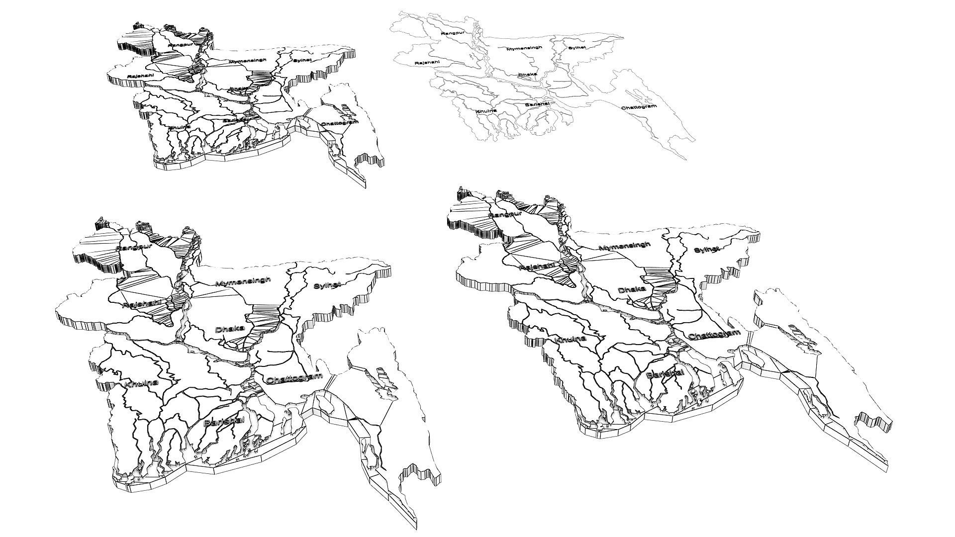 Bangladesh Map 3d Model 3D model_20