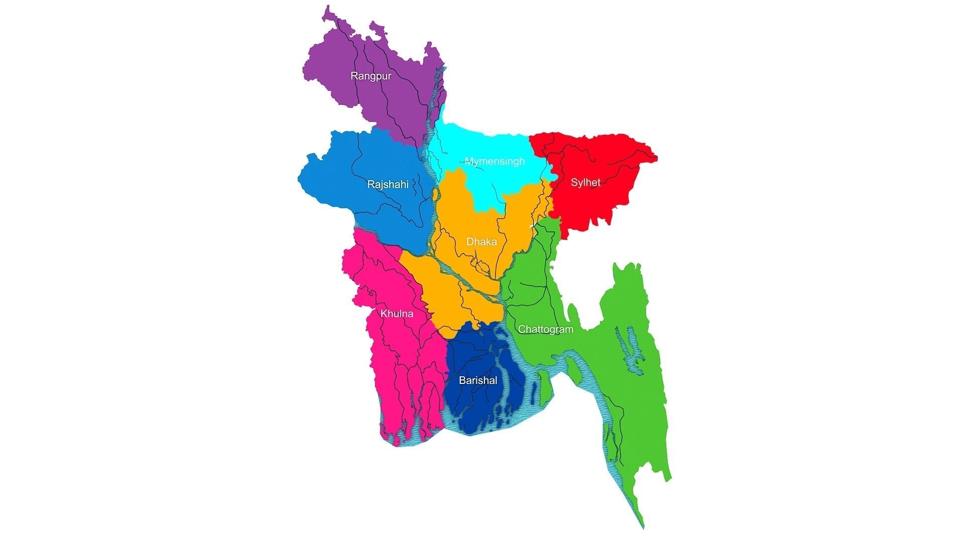 Bangladesh Map 3d Model 3D model_4