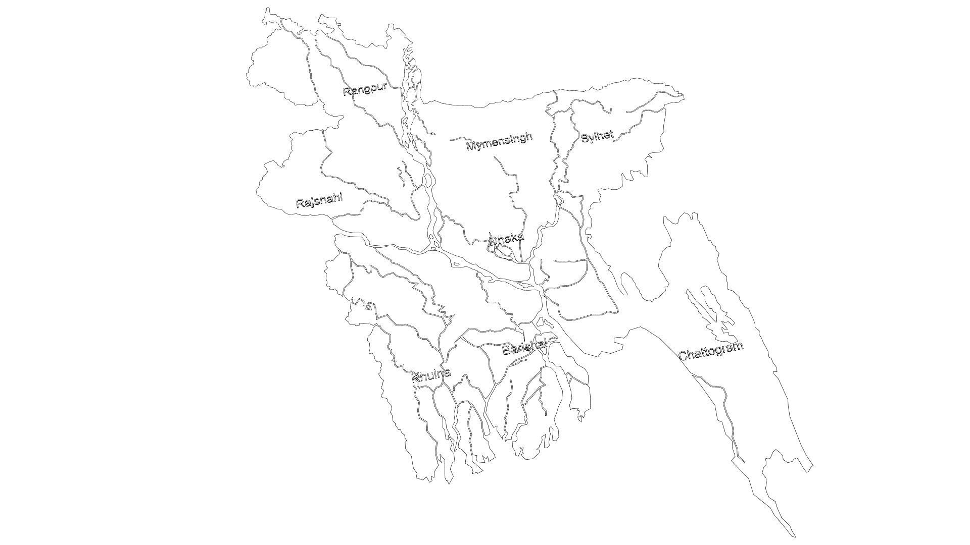 Bangladesh Map 3d Model 3D model_21