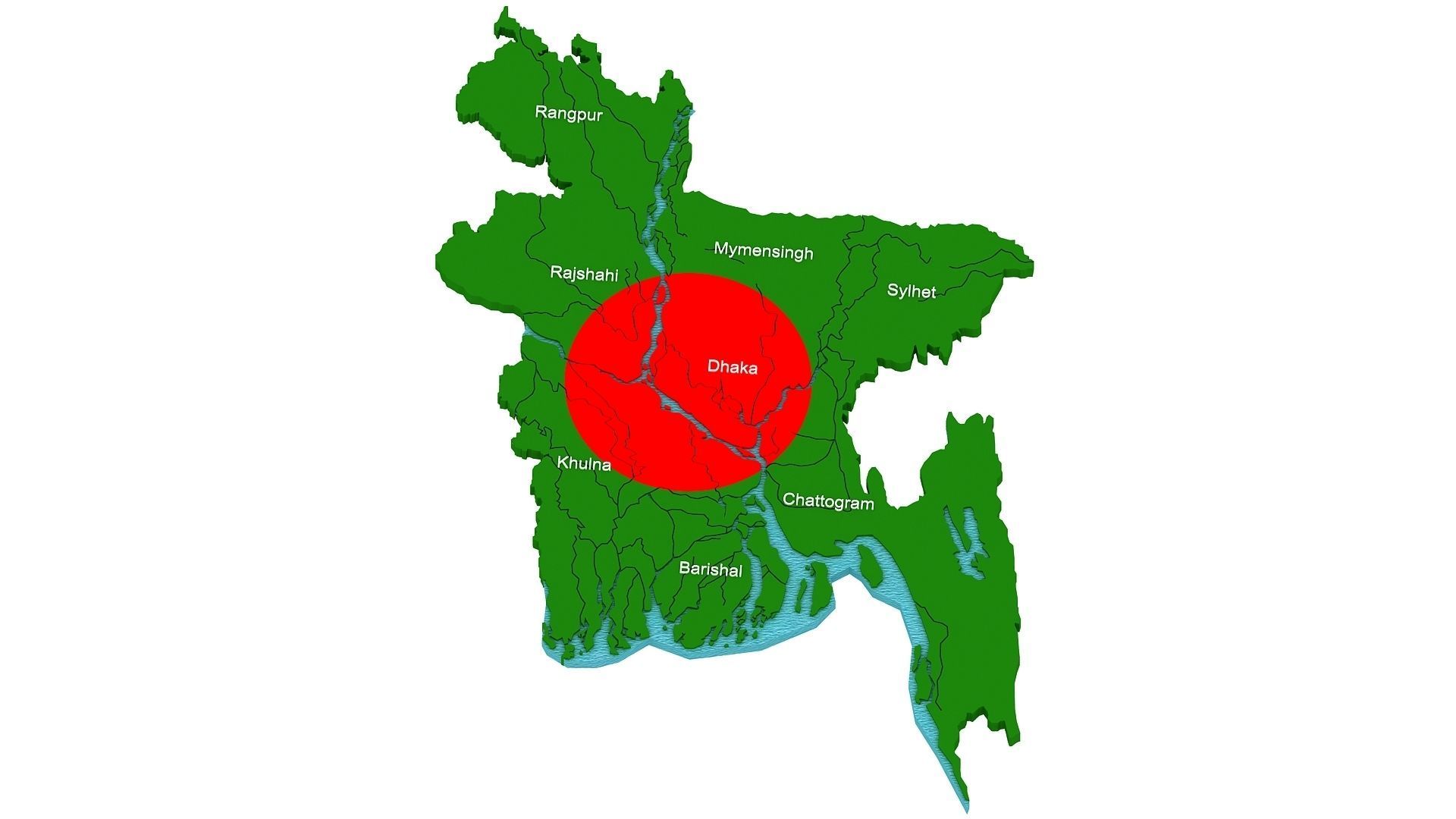 Bangladesh Map 3d Model 3D model_2