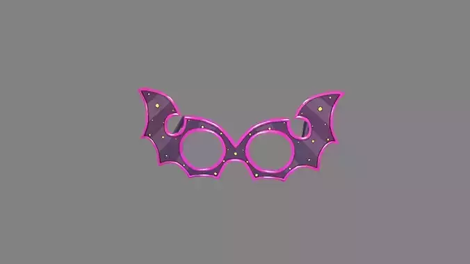 cartoon purple bat glasses