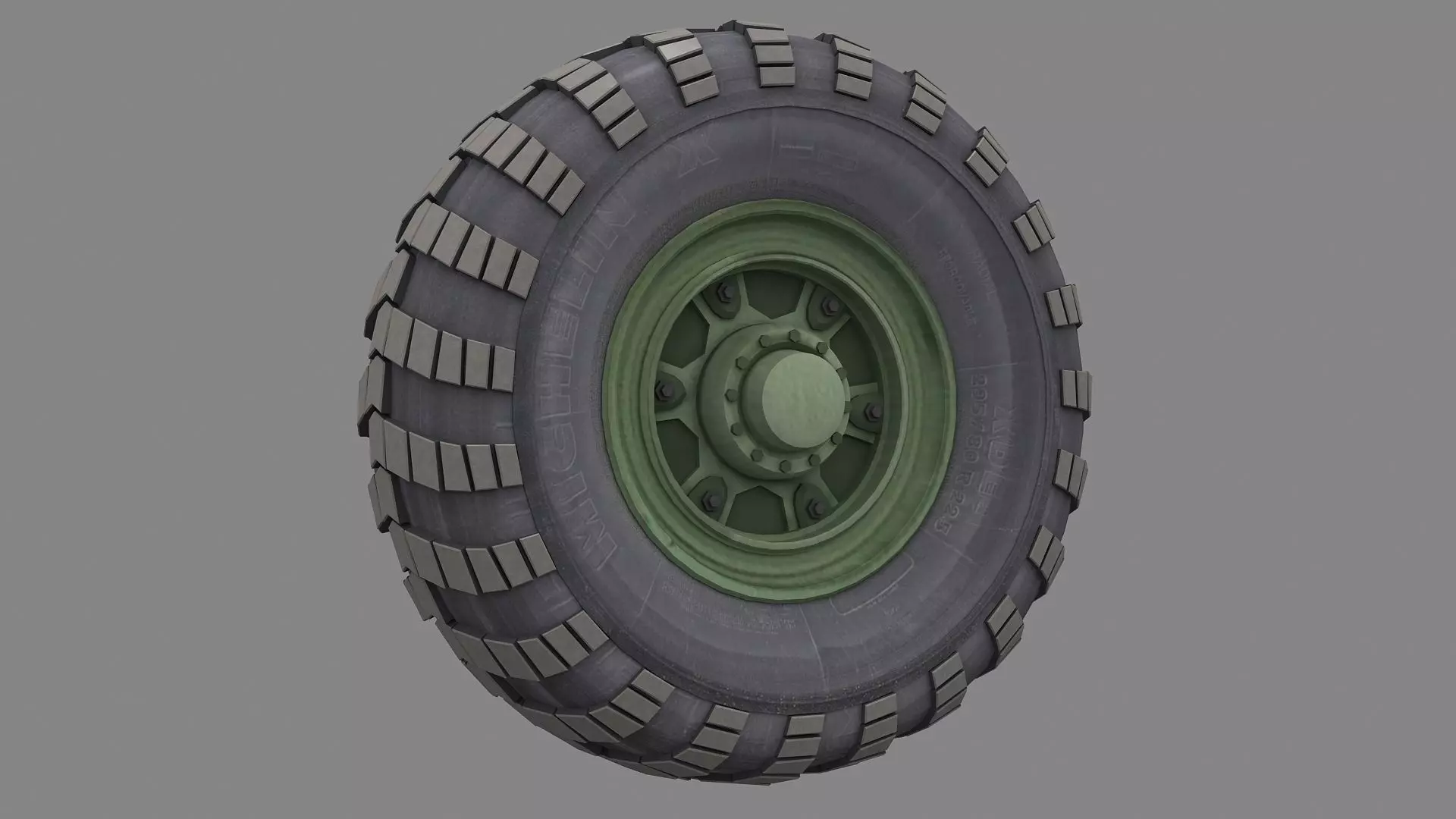 Military vehicle Tire 3d model 02 3D model