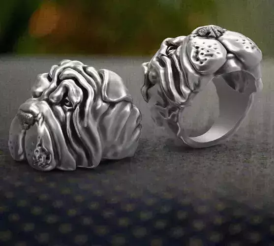 Sharpei head ring 3d model for 3d printing 3D print model