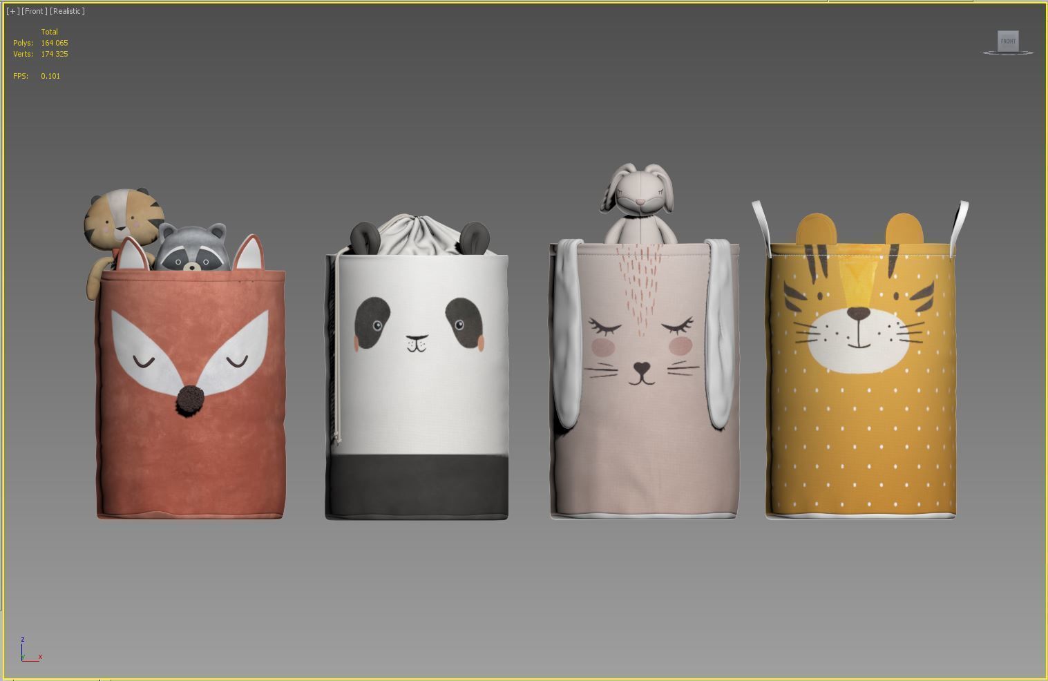 Kids Storage Baskets 01 3D model_10