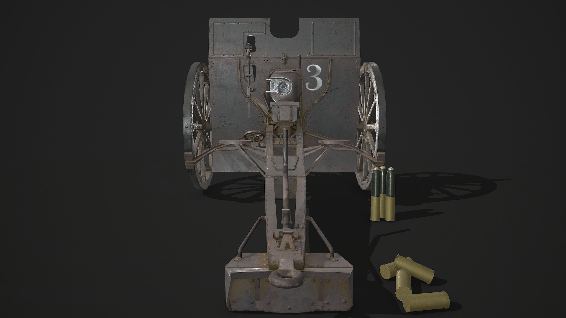 Feldkanone 96 Low-poly 3D model_6