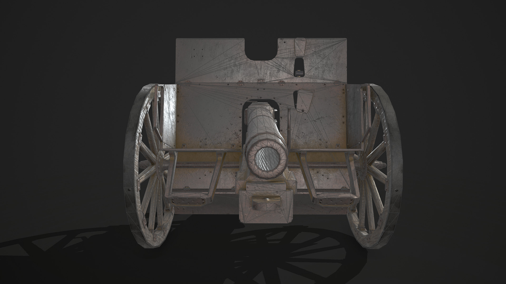 Feldkanone 96 Low-poly 3D model_4