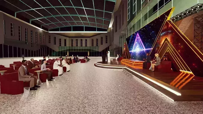 conference Stage Design and the render in lumion