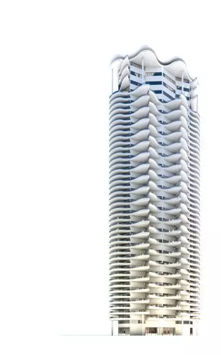 Wavy Patio Skyscraper 3D model_0
