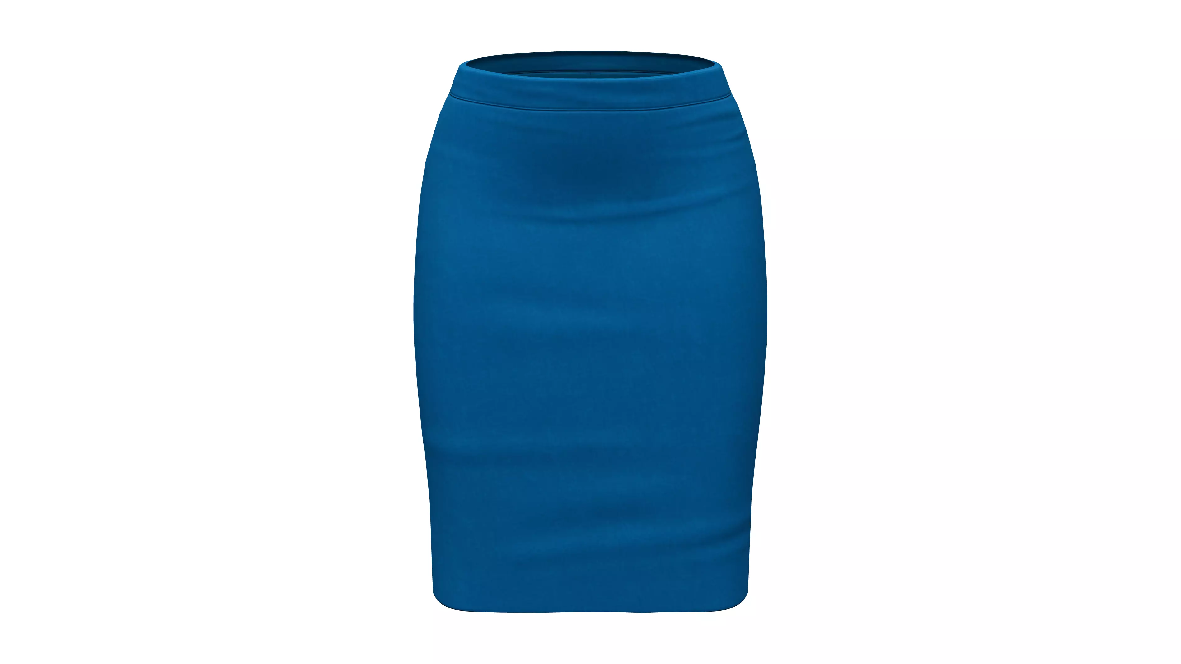 Pencil Skirt Low-poly 3D model_0