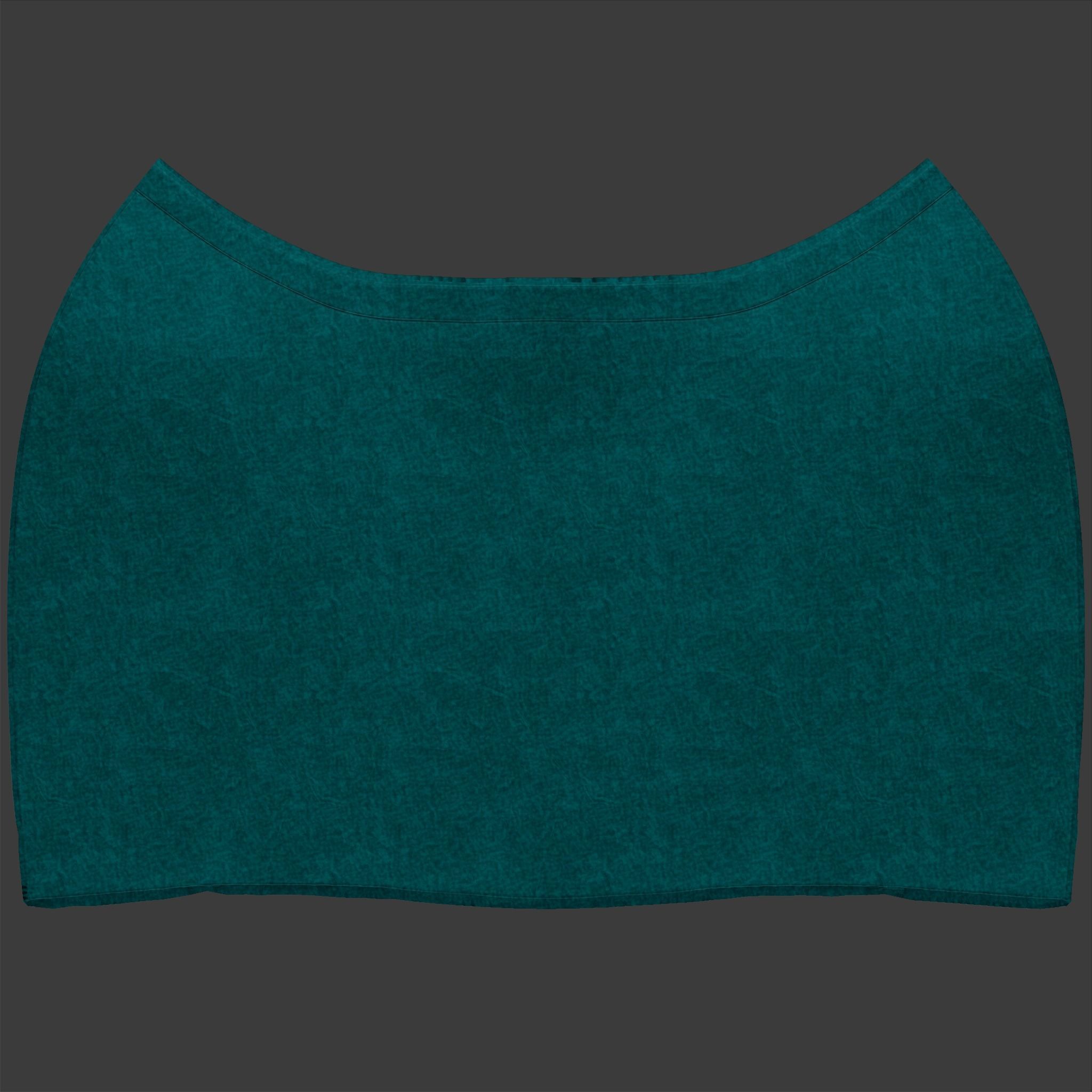 Pencil Skirt Low-poly 3D model_11