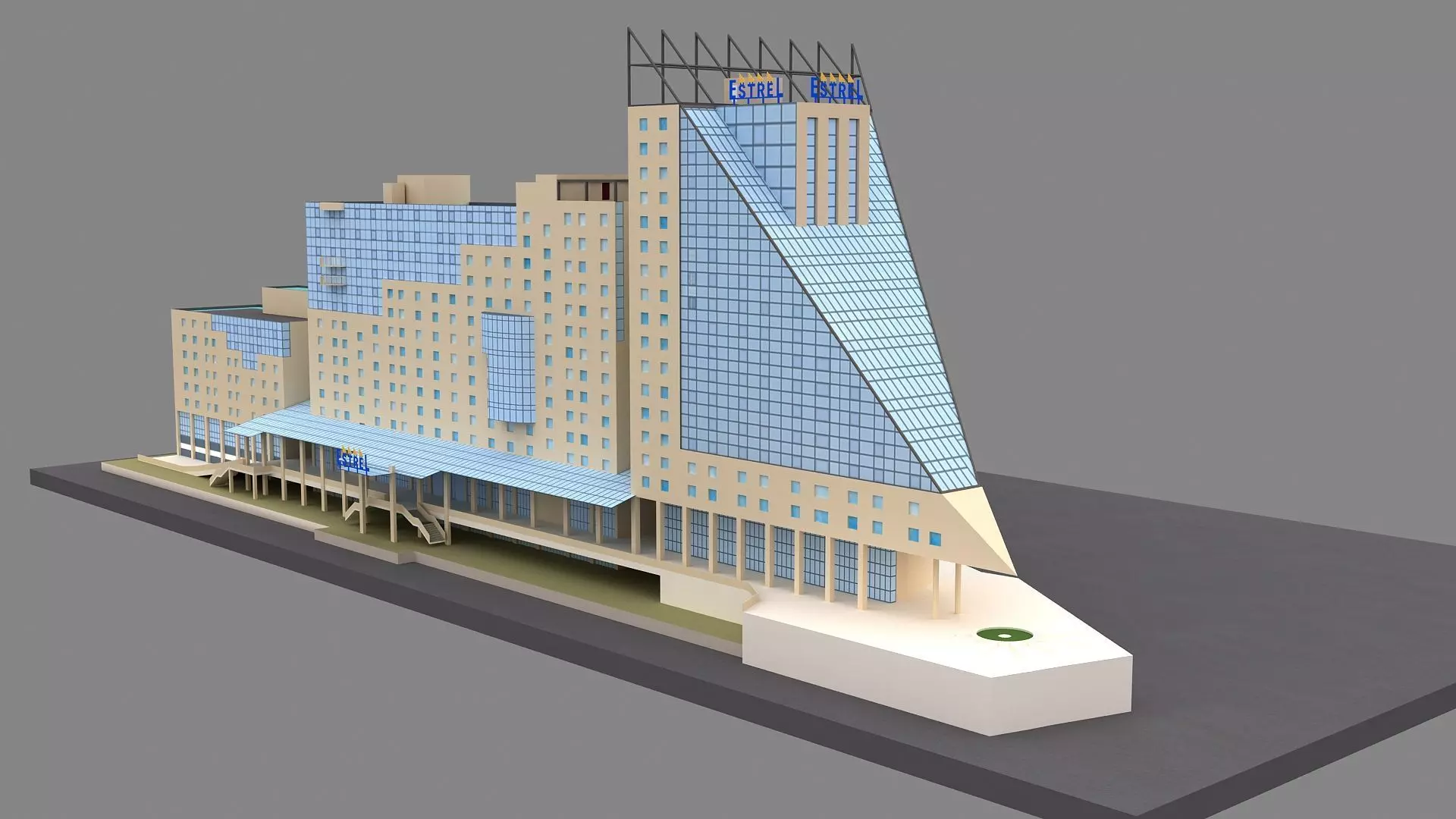 Estrel Hotel Berlin 3d Model 3D model