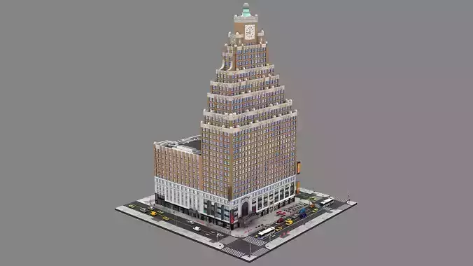 Paramount Building 3d Model 3D model