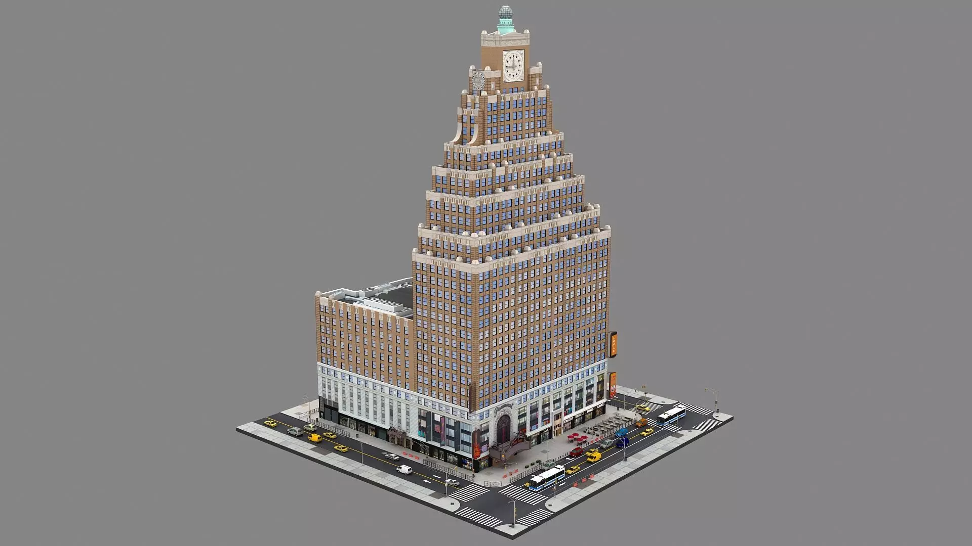 Paramount Building 3d Model 3D model_0