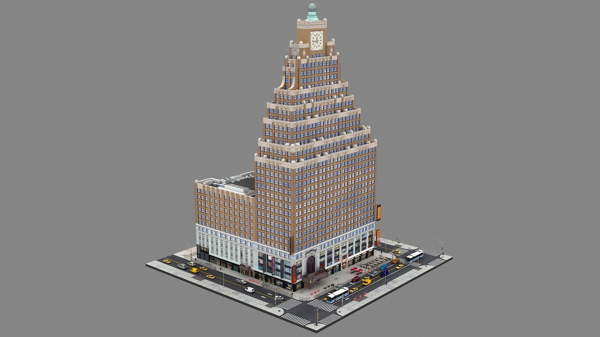 Paramount Building 3d Model 3D model_1