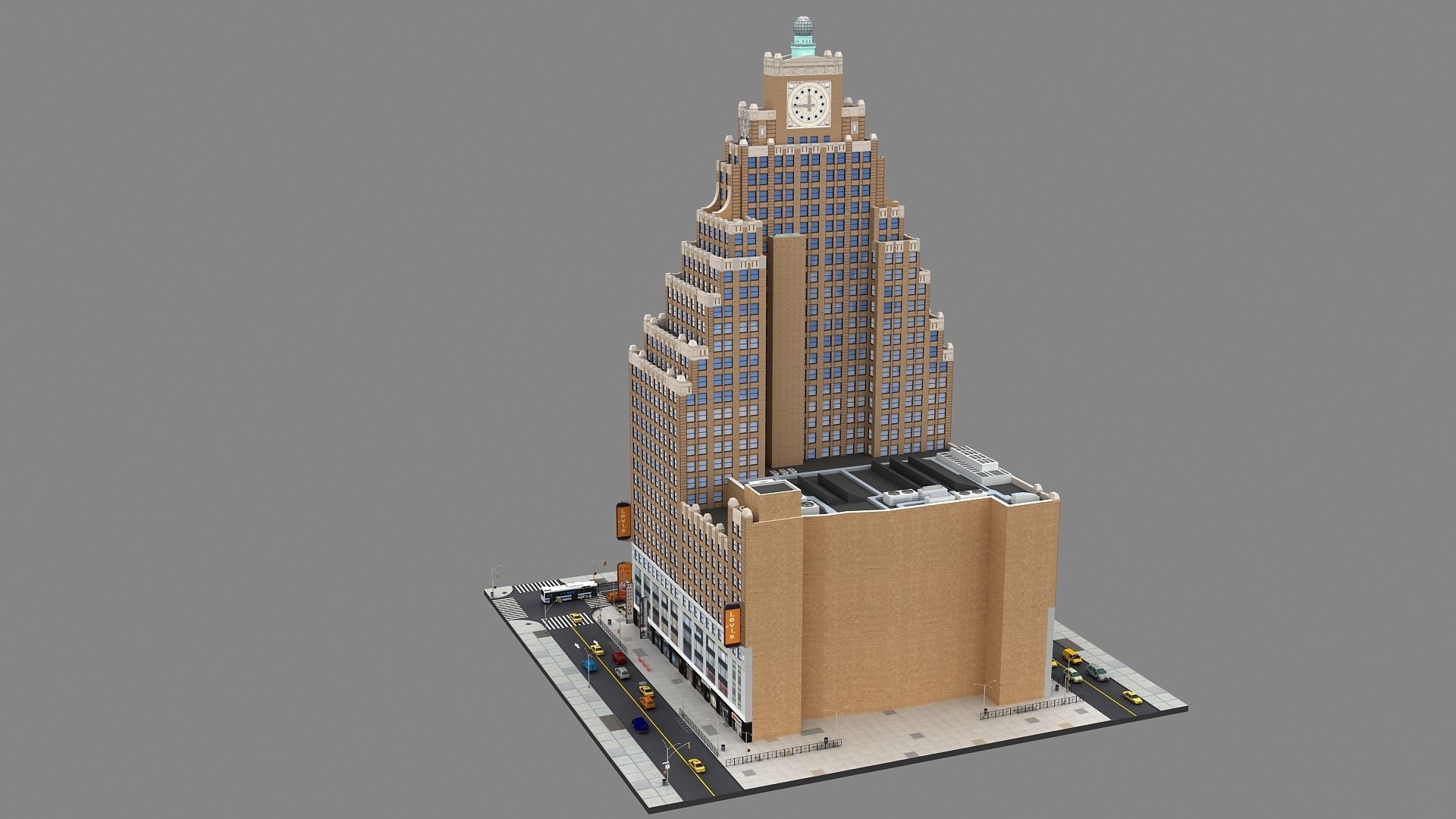 Paramount Building 3d Model 3D model_4