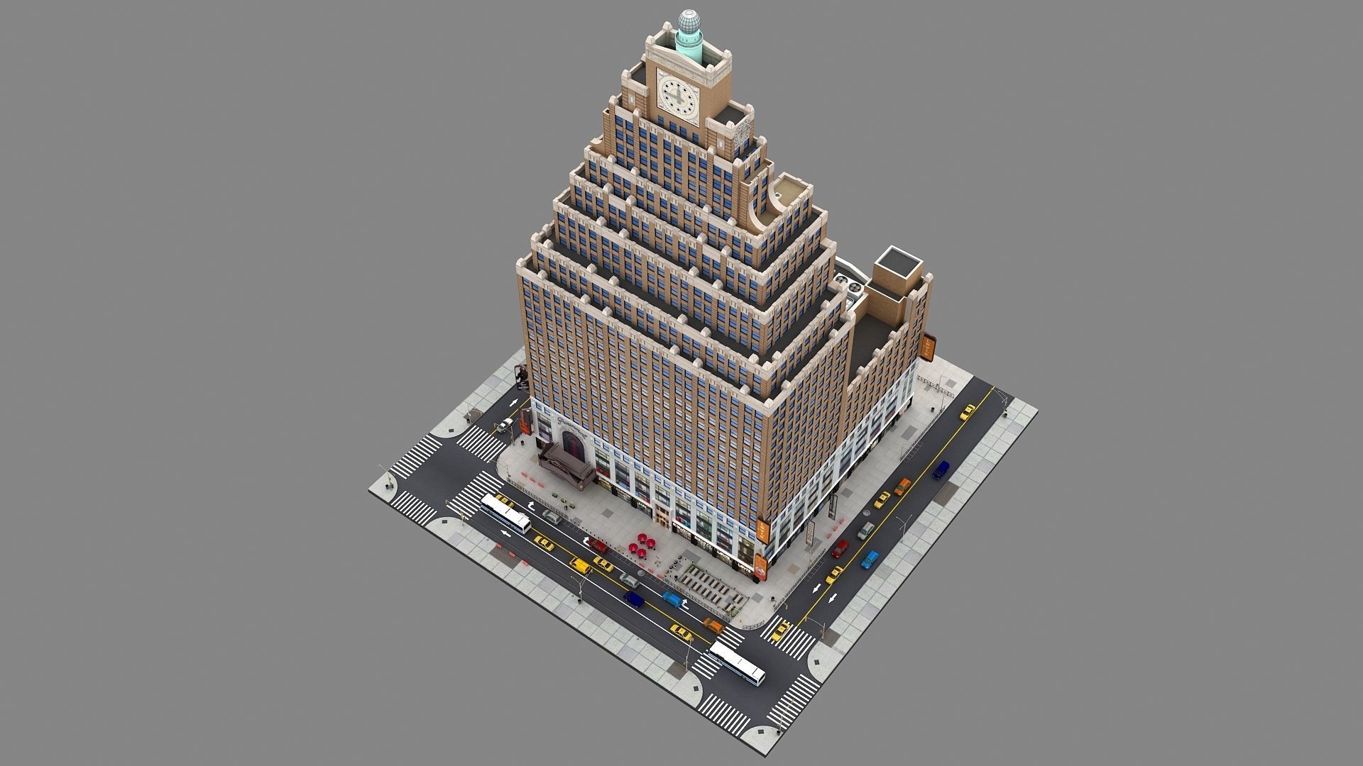Paramount Building 3d Model 3D model_12