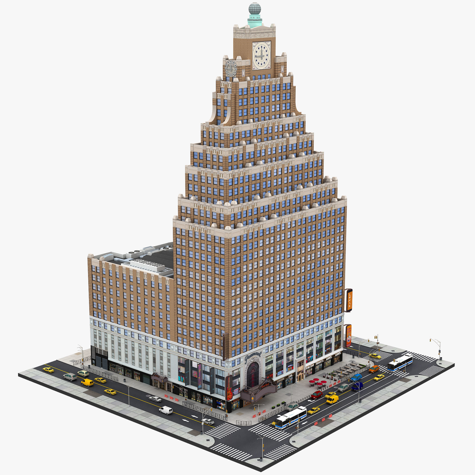 Paramount Building 3d Model 3D model_30