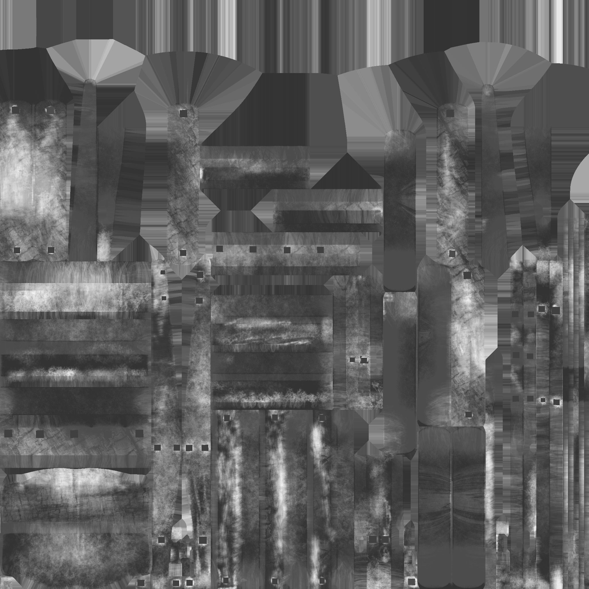 Wooden Chair Low-poly 3D model_10