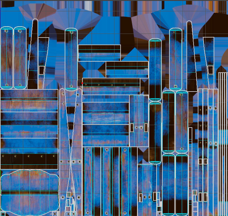 Wooden Chair Low-poly 3D model_6