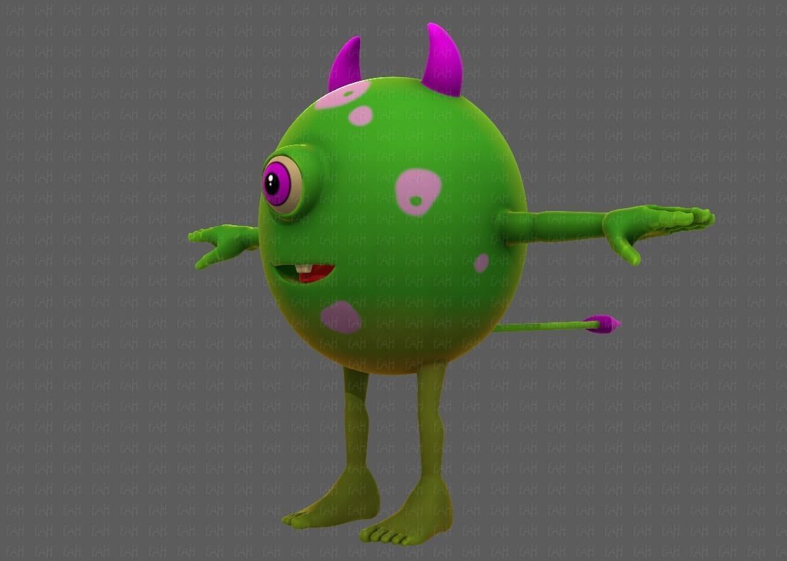 Monster V06 Low-poly 3D model_8