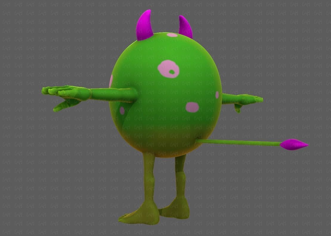 Monster V06 Low-poly 3D model_6