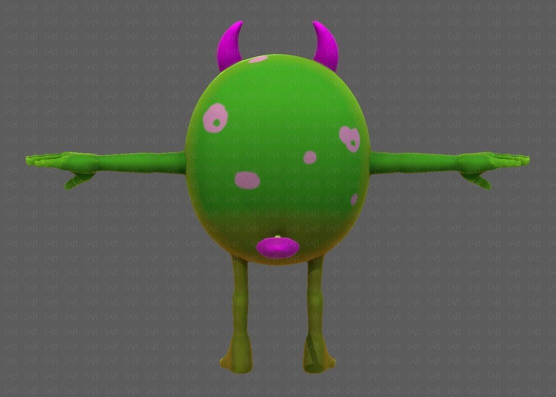 Monster V06 Low-poly 3D model_5