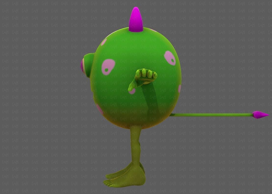 Monster V06 Low-poly 3D model_7