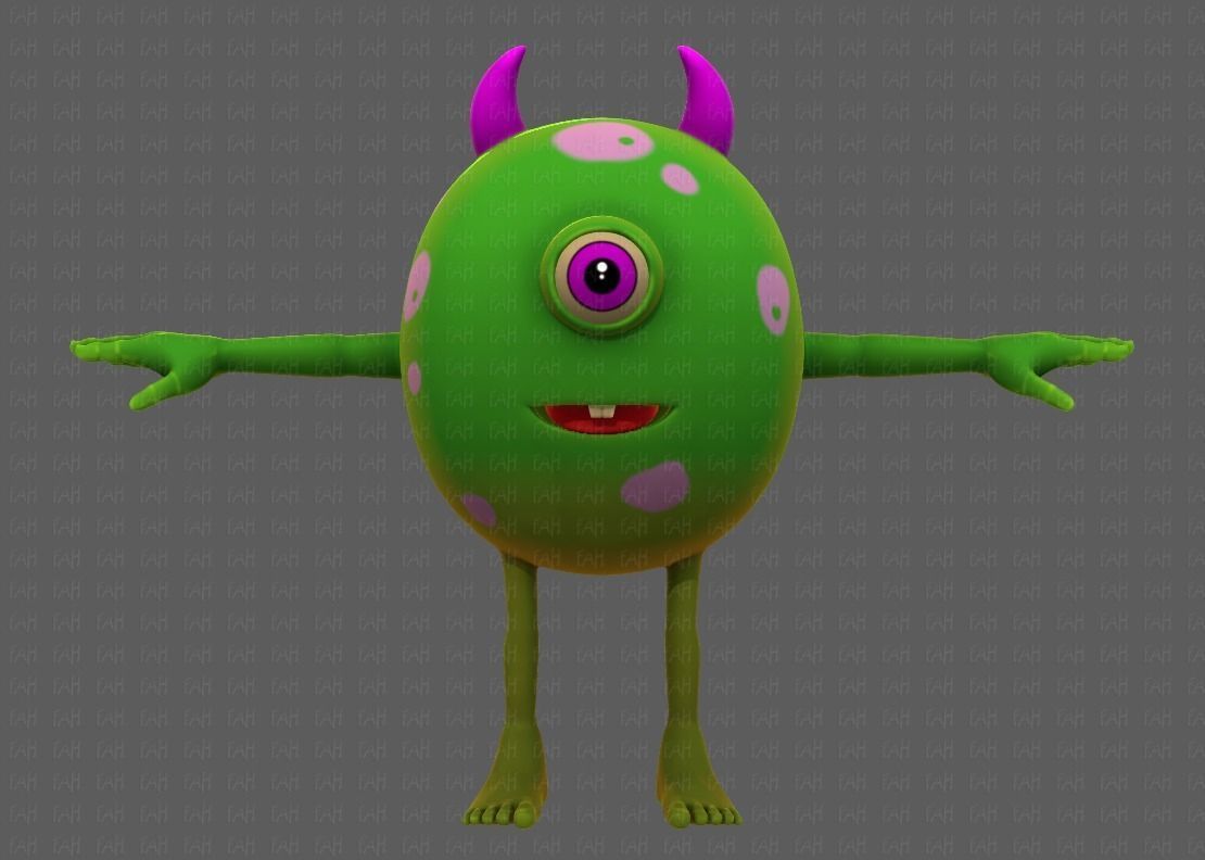 Monster V06 Low-poly 3D model_1