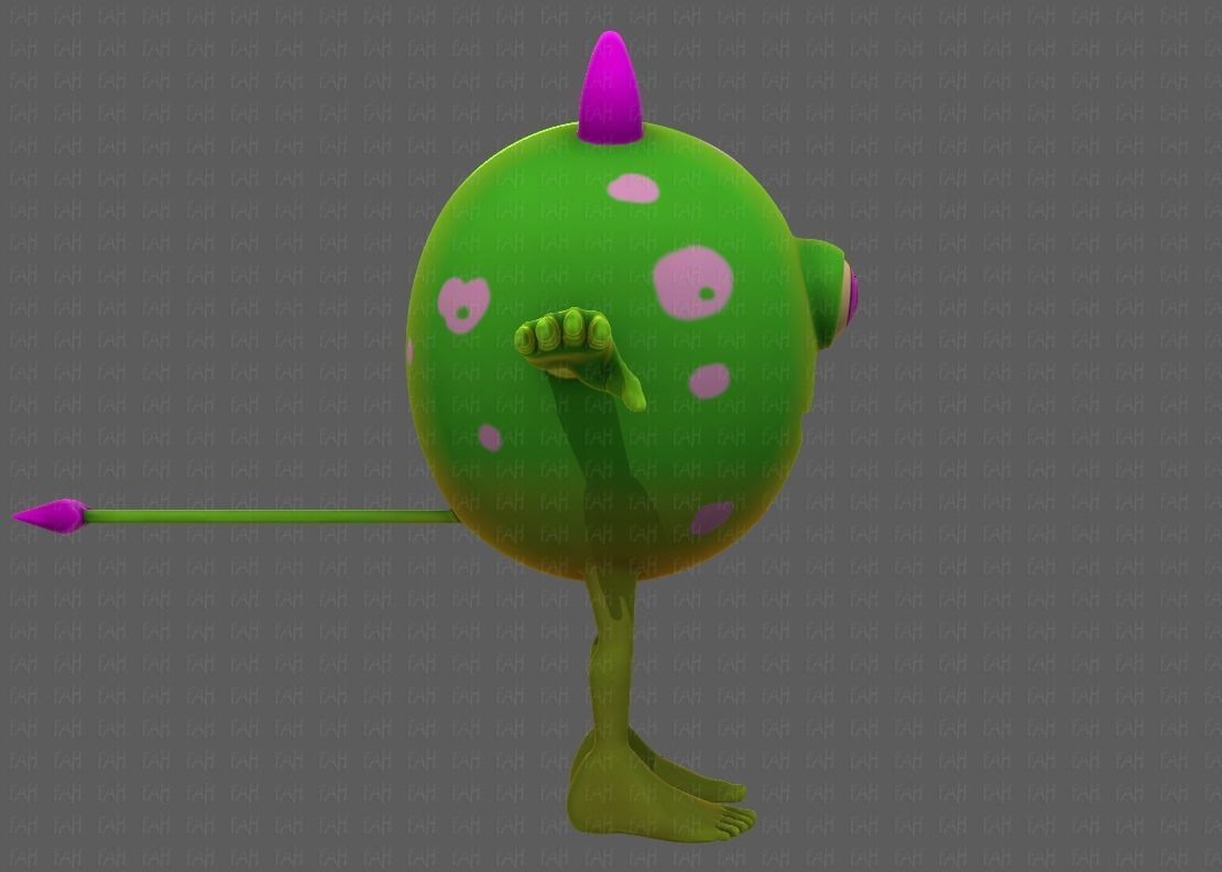 Monster V06 Low-poly 3D model_3