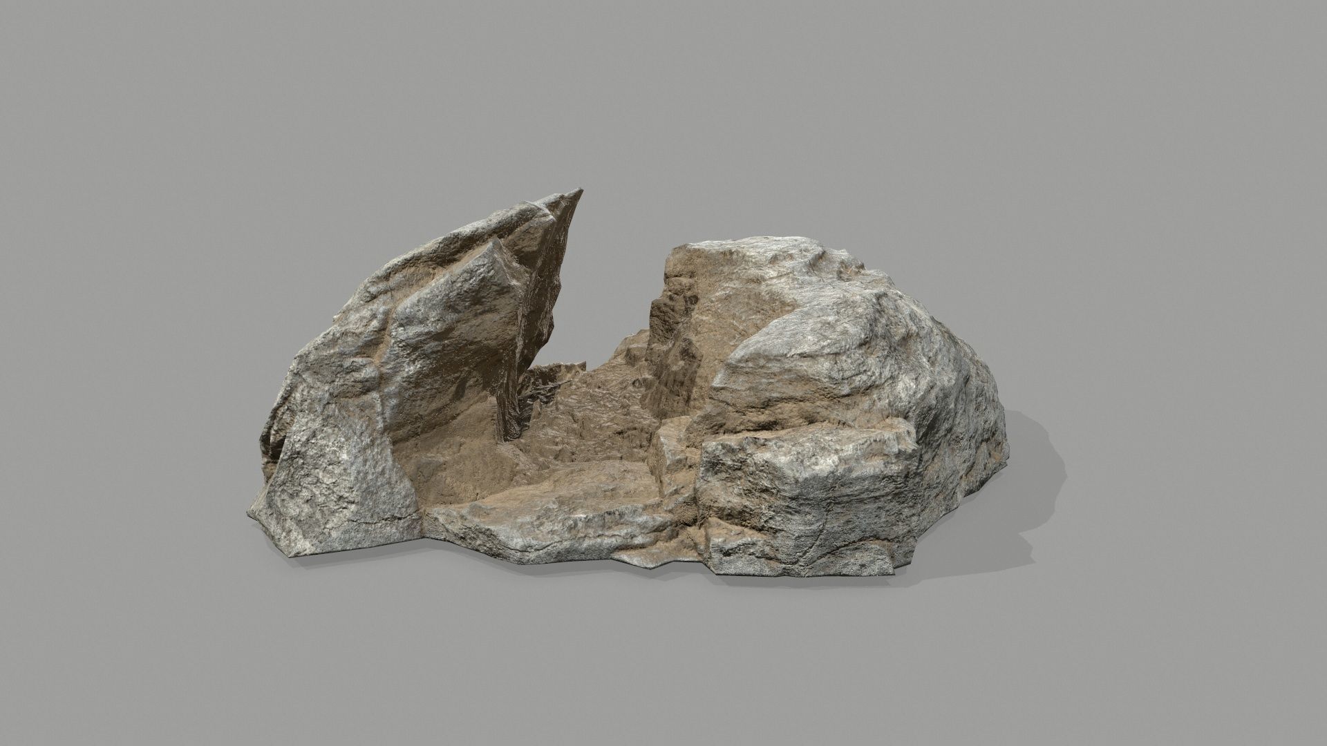 desert rocks Low-poly 3D model_31