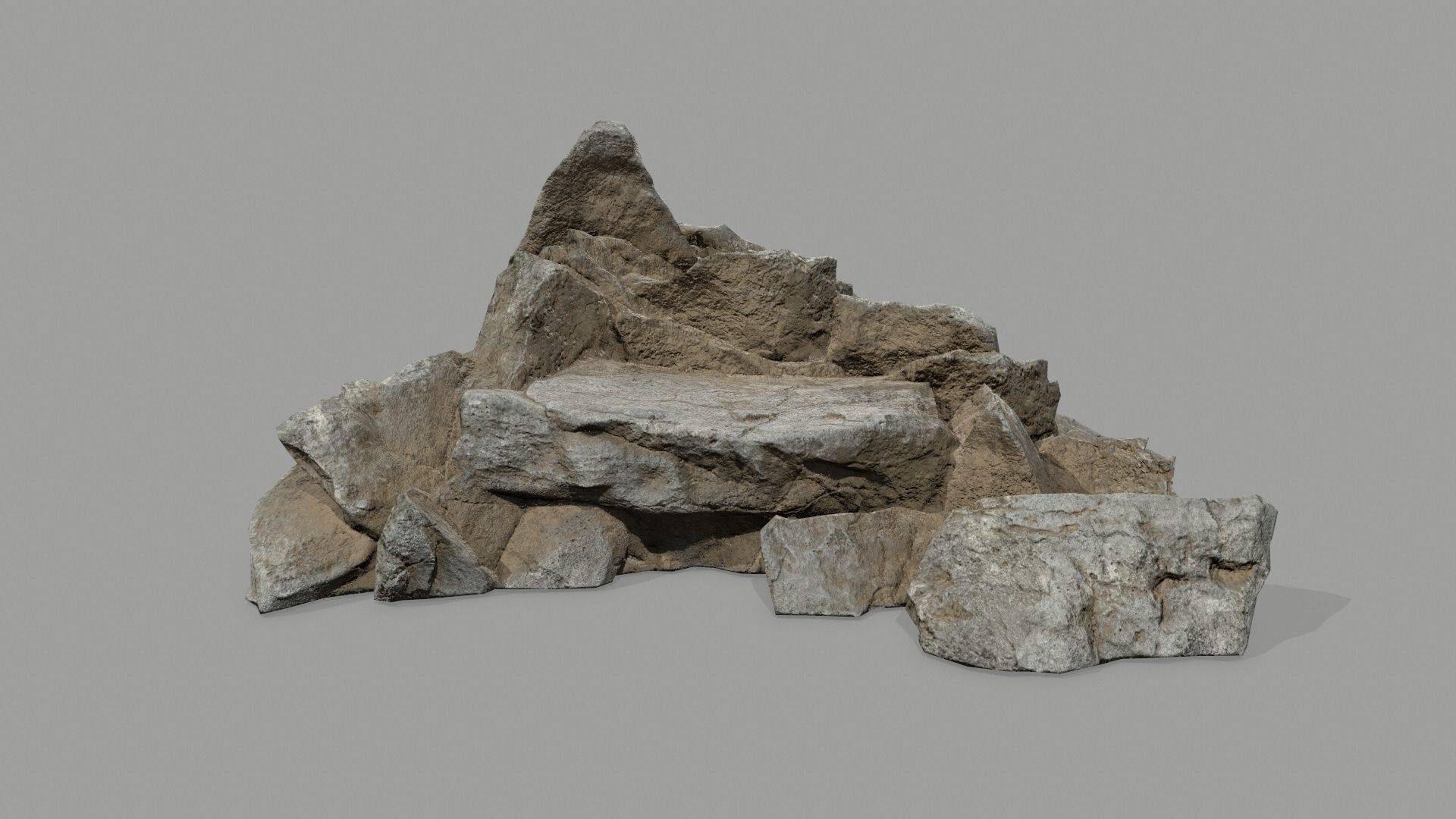 desert rocks Low-poly 3D model_27