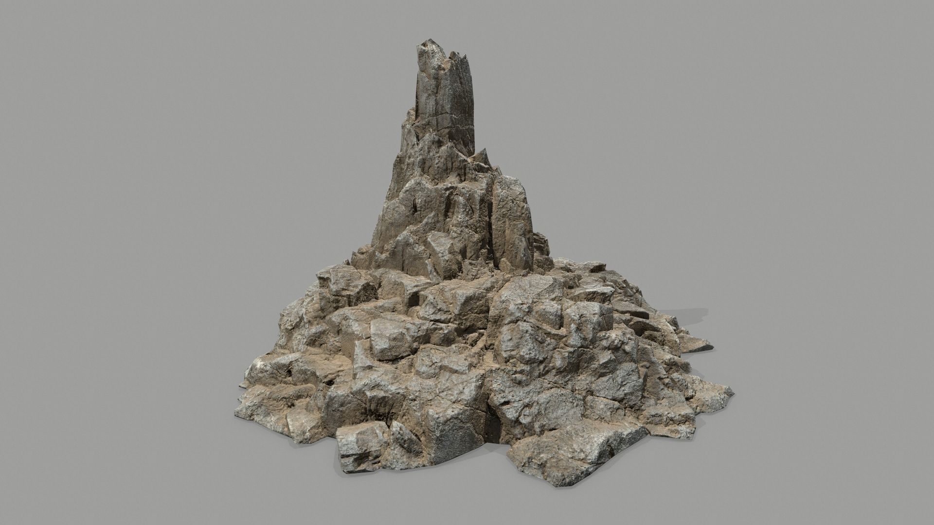 desert rocks Low-poly 3D model_5