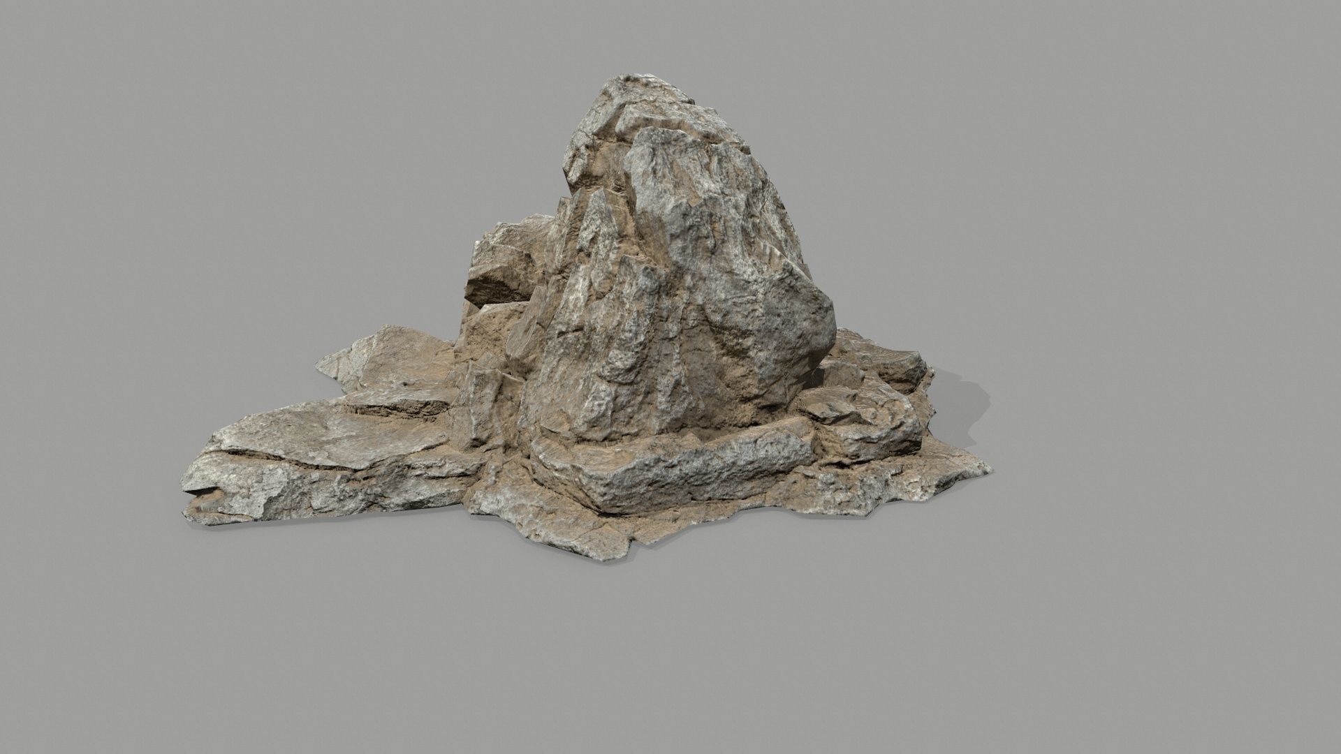 desert rocks Low-poly 3D model_20