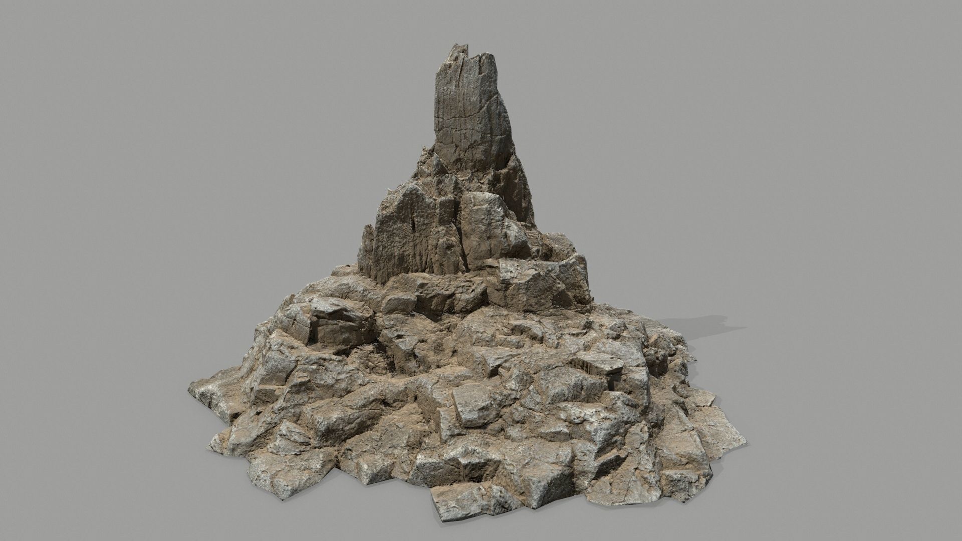desert rocks Low-poly 3D model_6