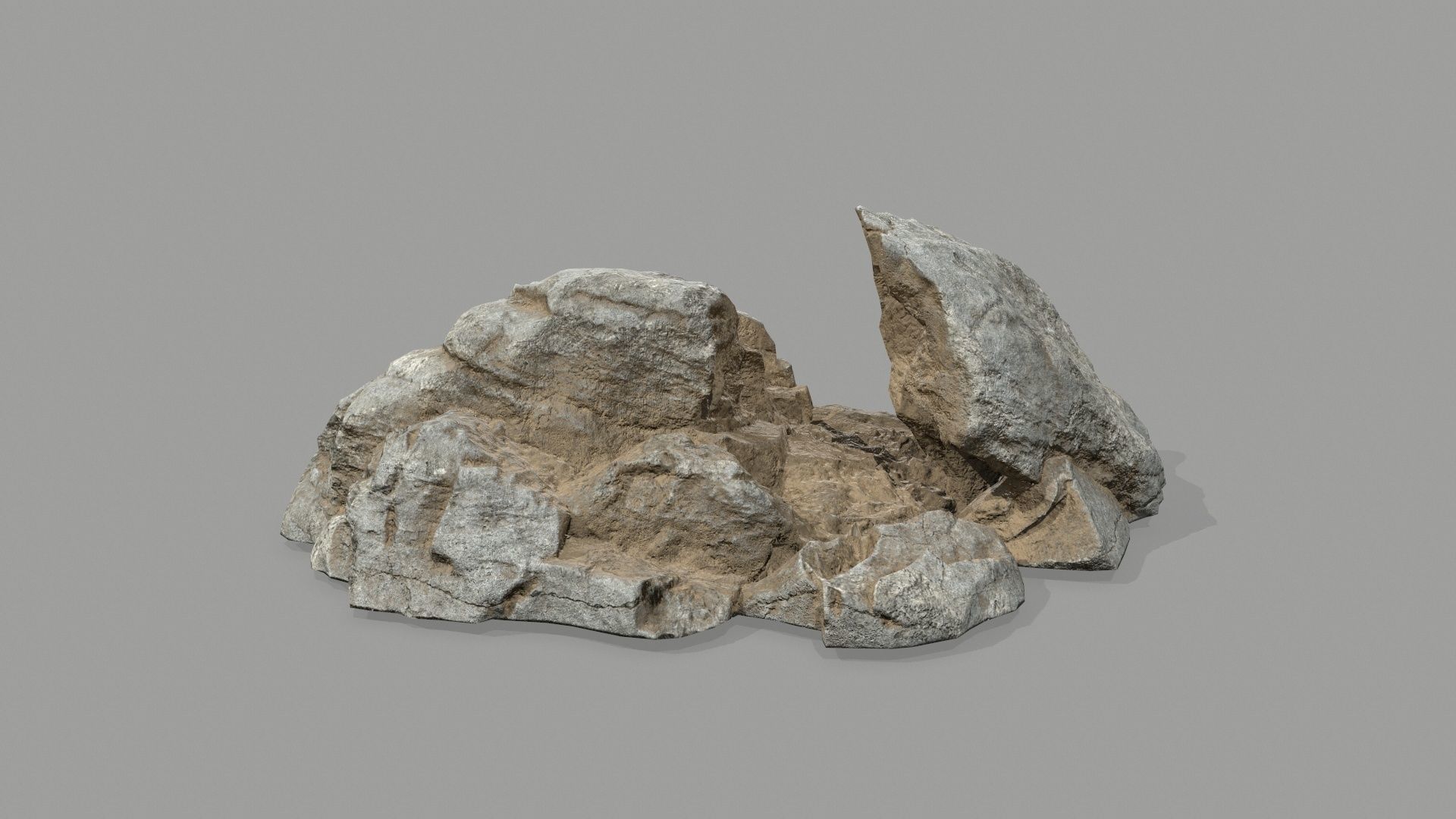 desert rocks Low-poly 3D model_33