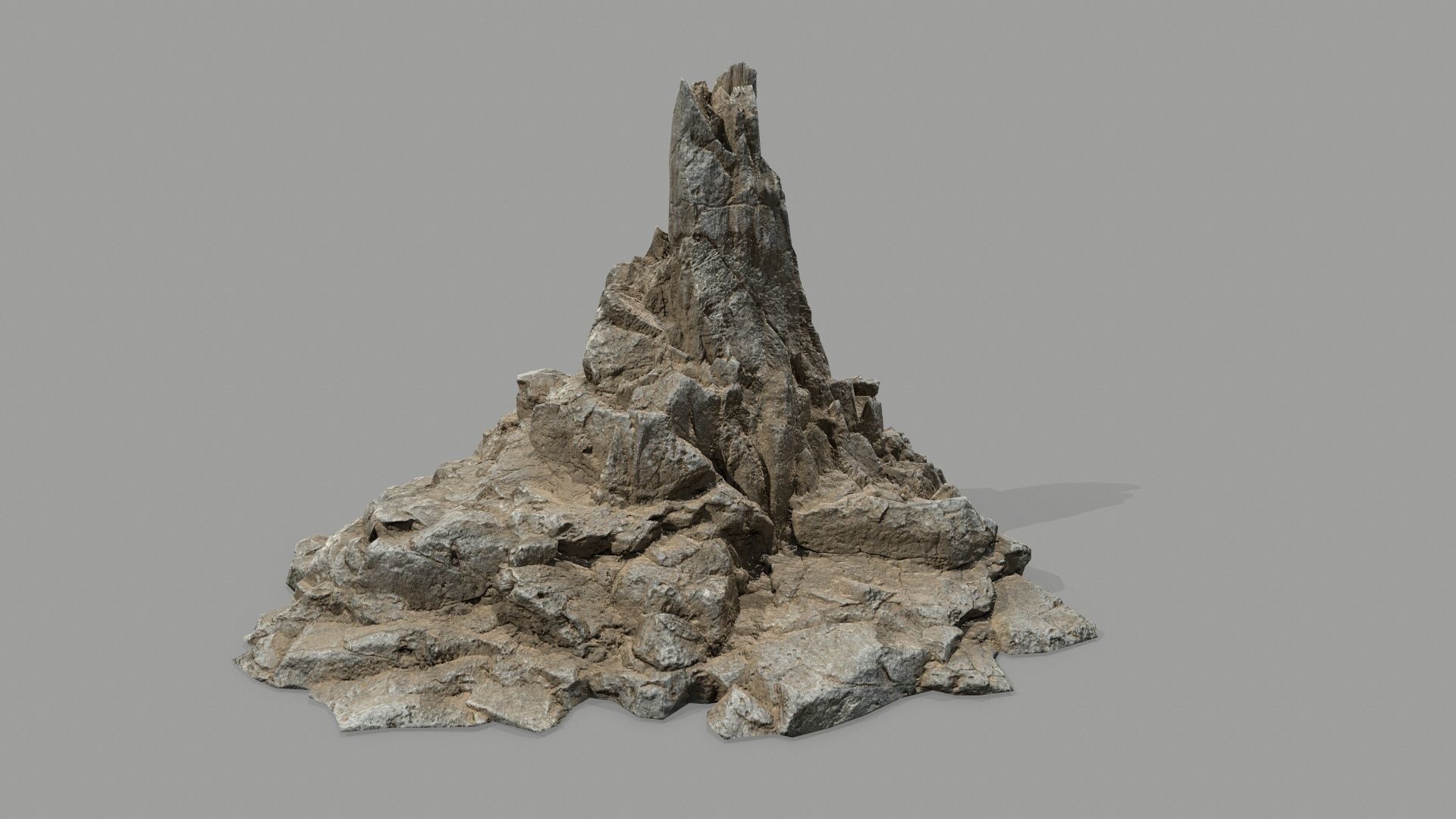 desert rocks Low-poly 3D model_7