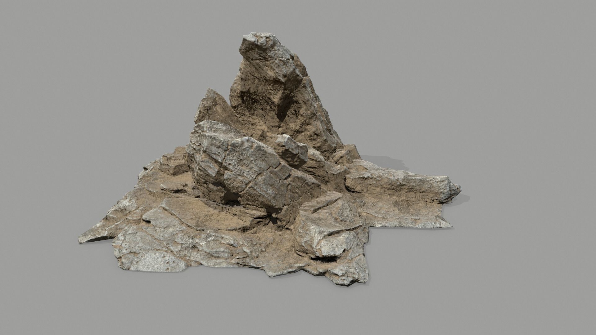 desert rocks Low-poly 3D model_18