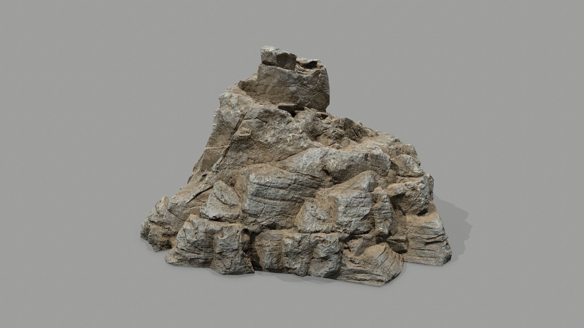 desert rocks Low-poly 3D model_1