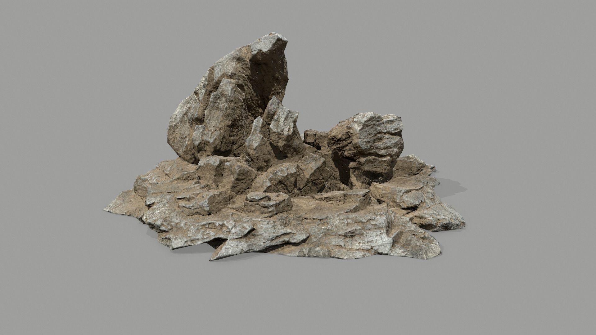 desert rocks Low-poly 3D model_17
