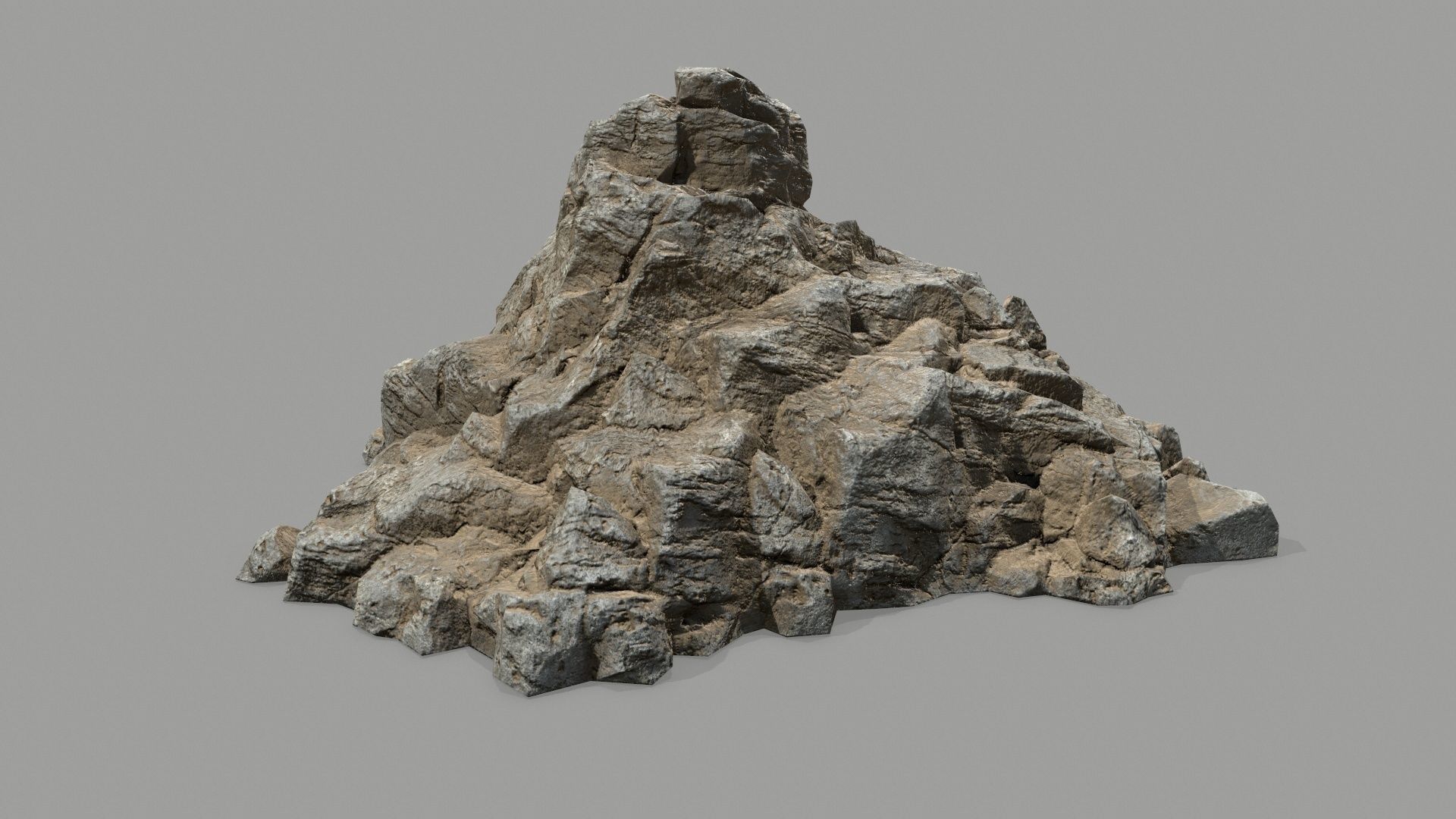 desert rocks Low-poly 3D model_9