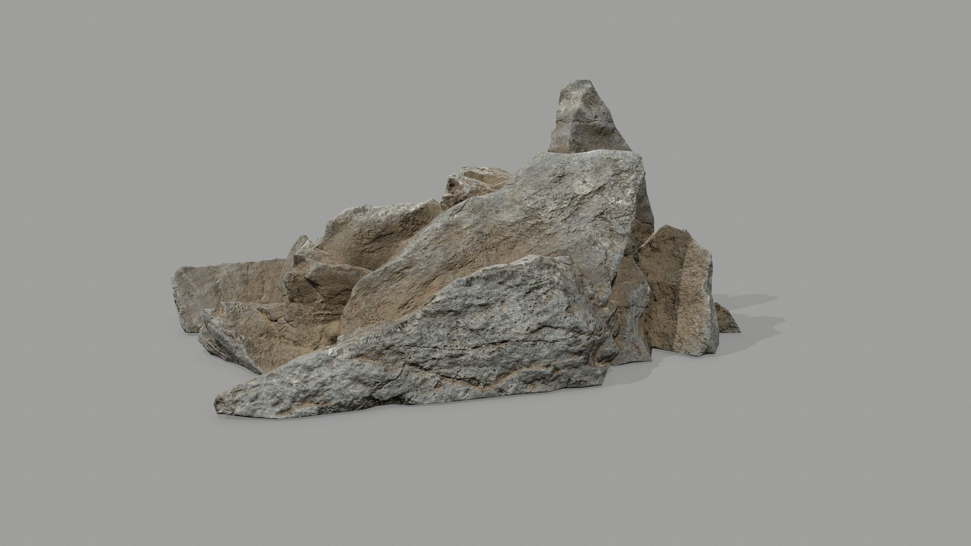 desert rocks Low-poly 3D model_29