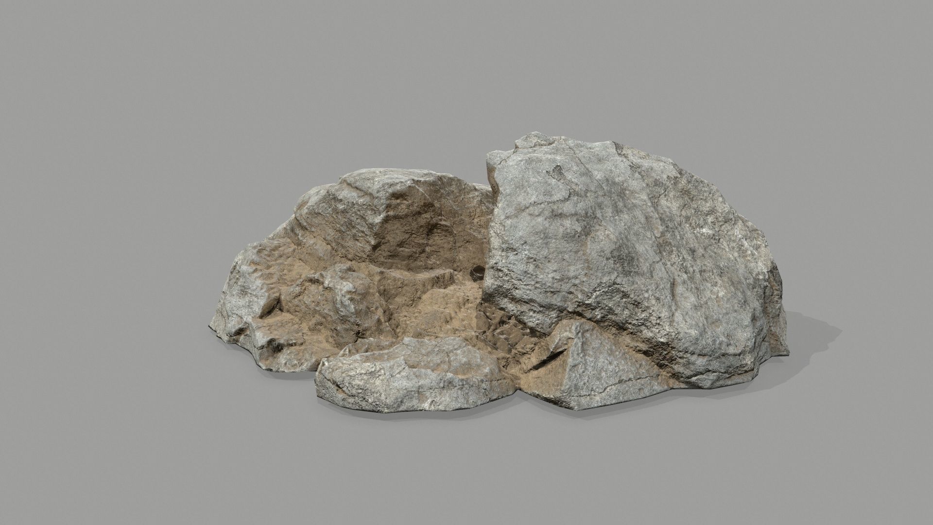desert rocks Low-poly 3D model_34