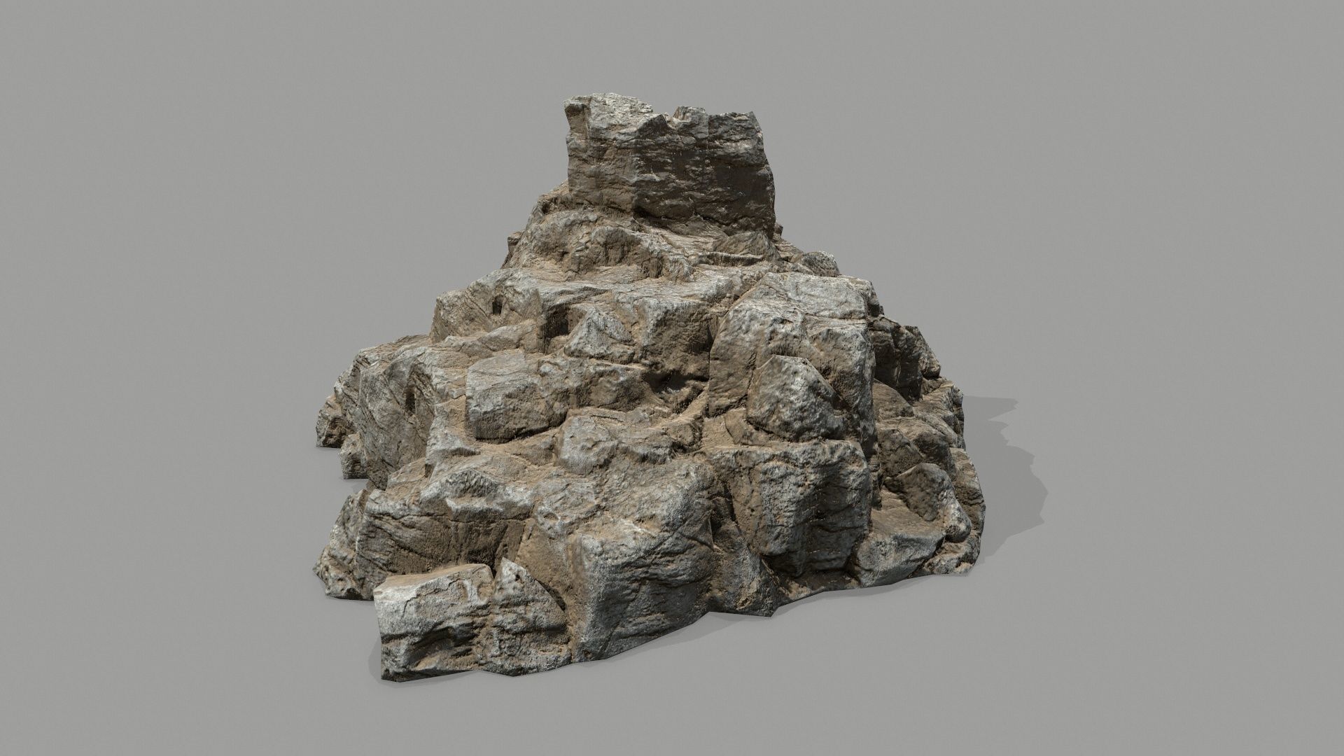 desert rocks Low-poly 3D model_12