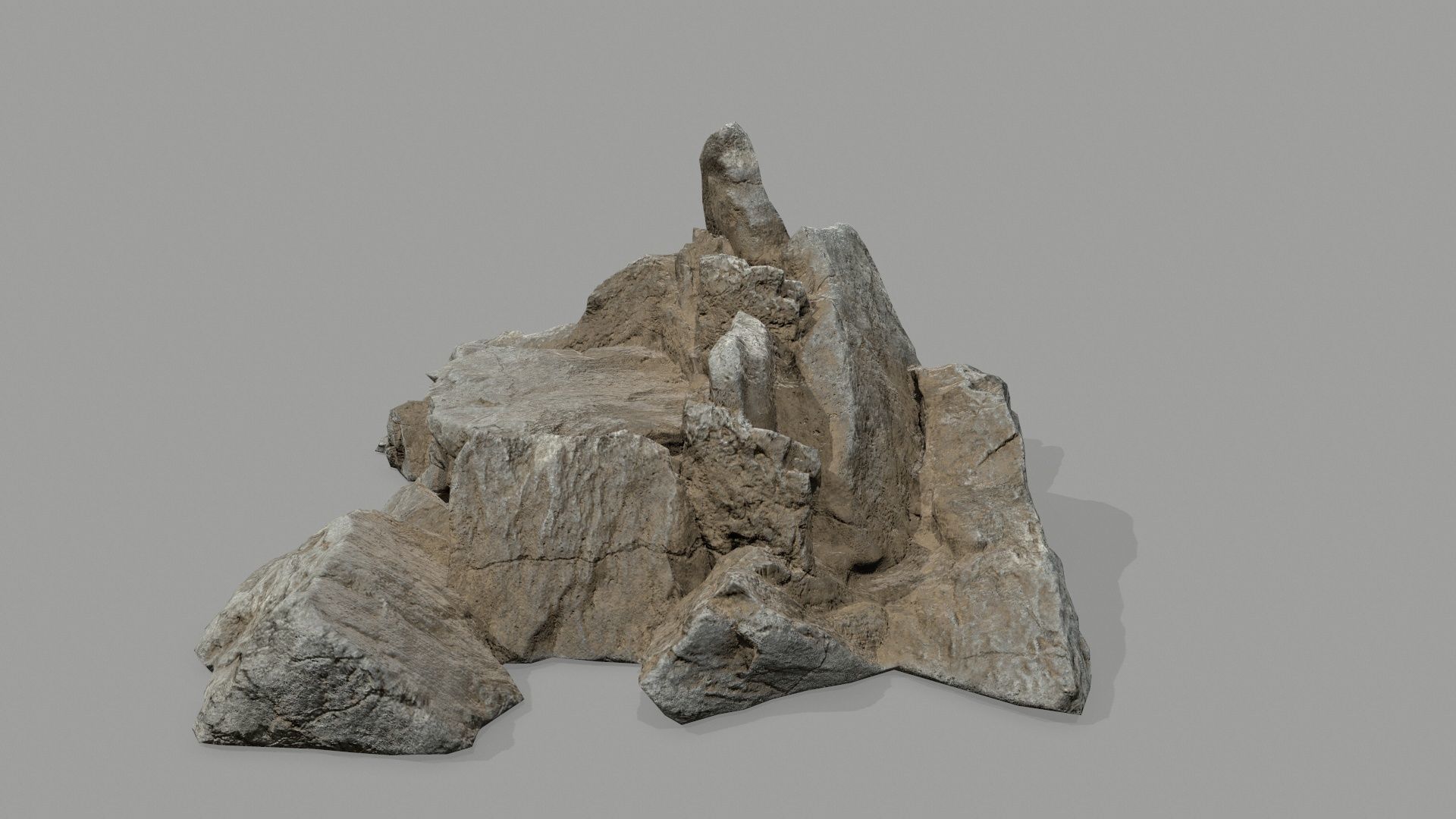 desert rocks Low-poly 3D model_28